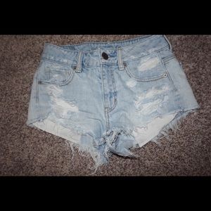 American eagle distressed jean shorts